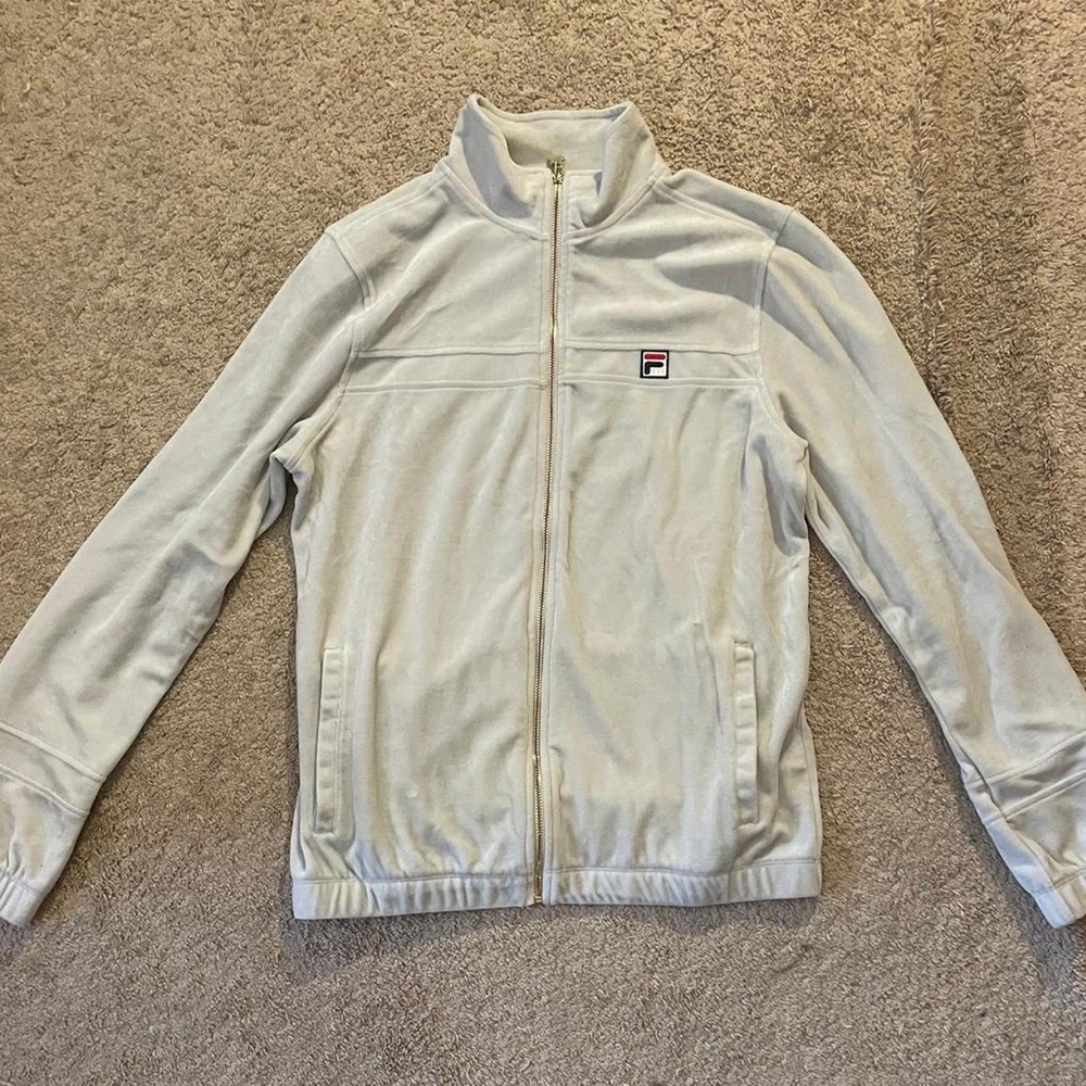 FILA Velour/Velvet Tracksuit Jacket